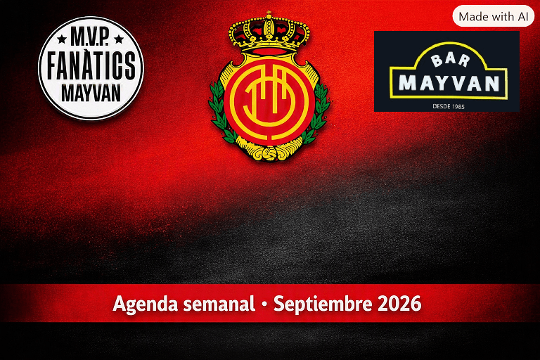 Agenda plantilla RCD Mallorca , primera semana de sptiembre.